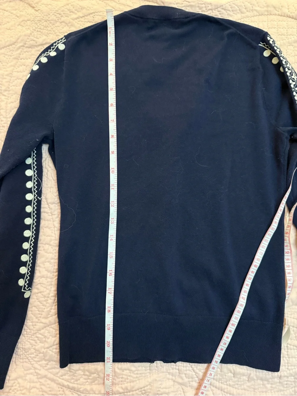 J. Crew Navy Blue Knit Crewneck Cardigan
